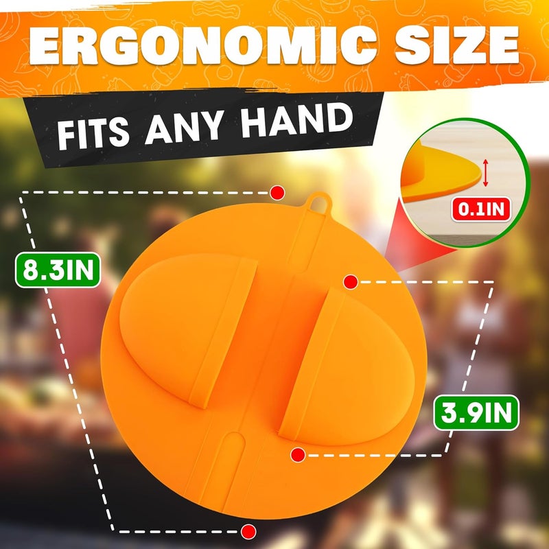 V TOWER 2Pcs BBQ Grill Mitts for Outdoor Grill with Heat Resistant up to 480°F - Secure Grip BBQ Mitts for Grilling, Dishwasher Safe & Food-Grade Material - Flexible & Non-Slip Silicone Oven Mit - Image 2